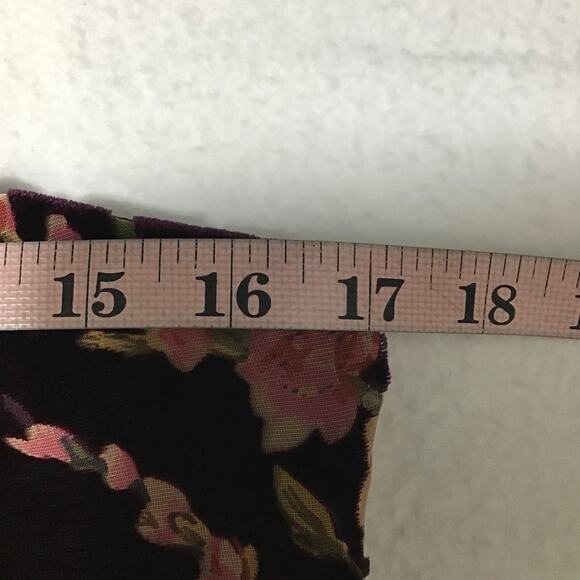 LULU'S  L Buy You Flowers Plum Floral Print Velvet Strapless Midi Dress NEW B24 - Picture 6 of 11